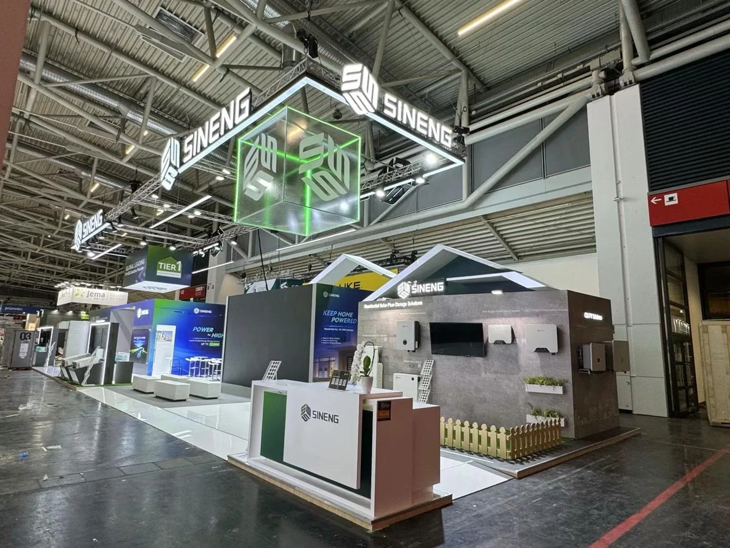 Large open brand exhibition booth
