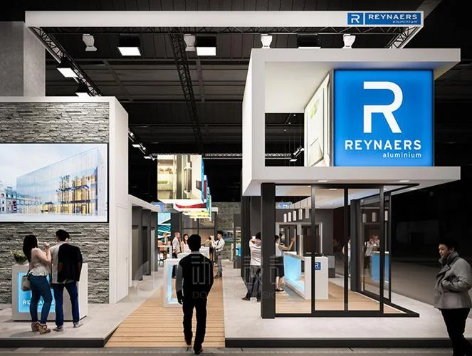Compact window and building material booth