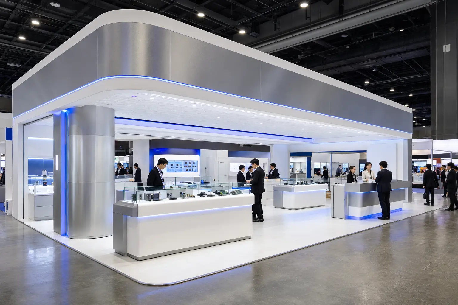 Technology exhibition booth in Seoul